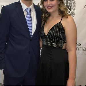 Black Formal gown with sequin top